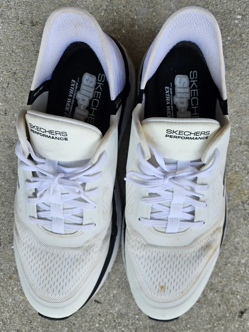 SKECHERS Max Cushioning White Premier Hands Free Slip-Ins Ascendant Men Size 12